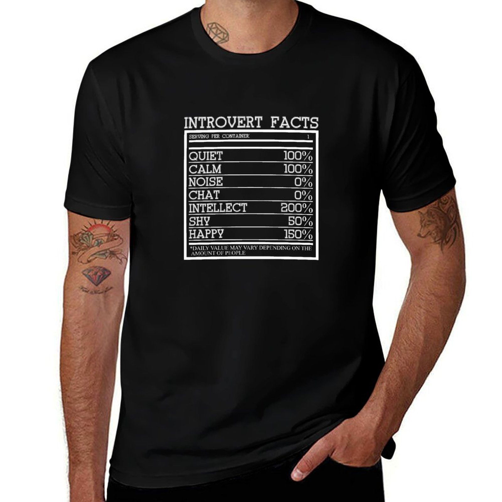 Nutrition Gym - Funny Introvert Nutrition Facts Introverted Introvert