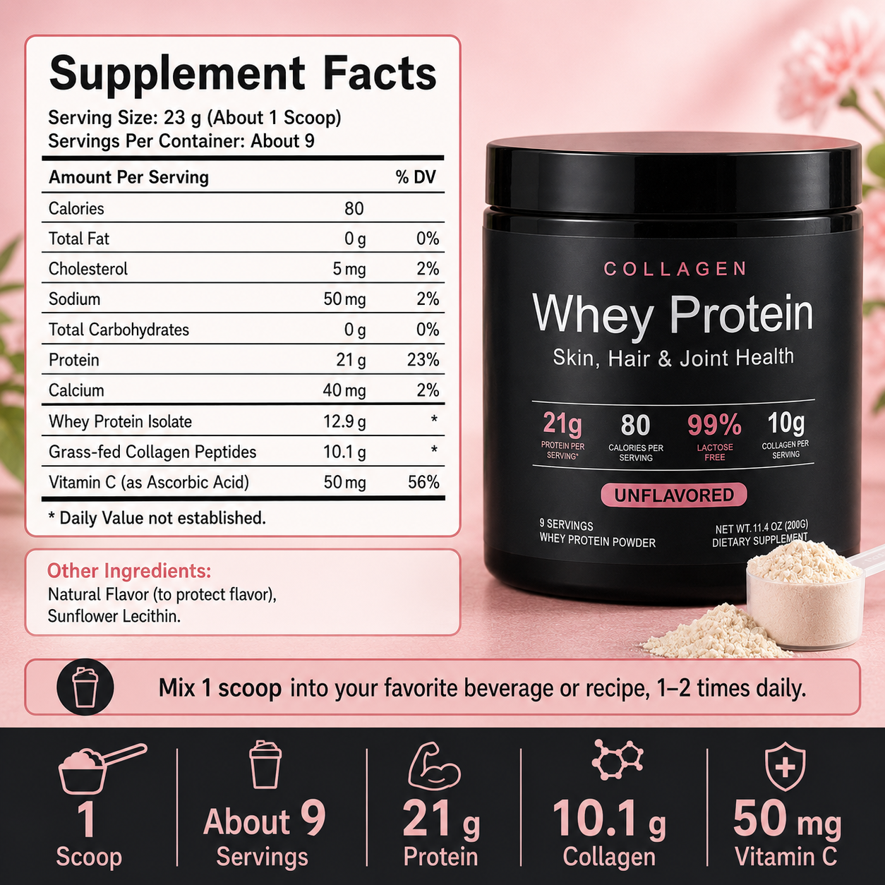 Collagen Whey Protein Powder 2 - огляд і ціна Nutrition Fitness