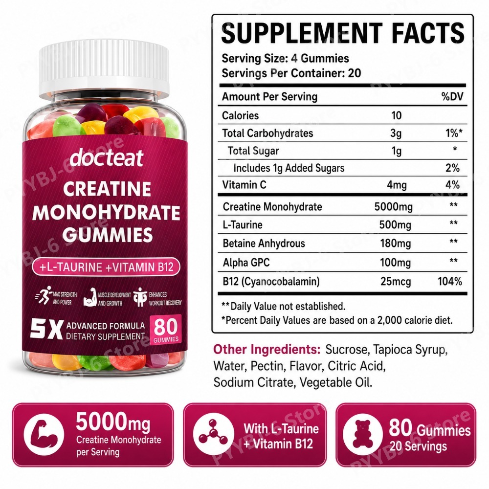 Creatine Monohydrate Gummies 8 - огляд і ціна Nutrition Fitness